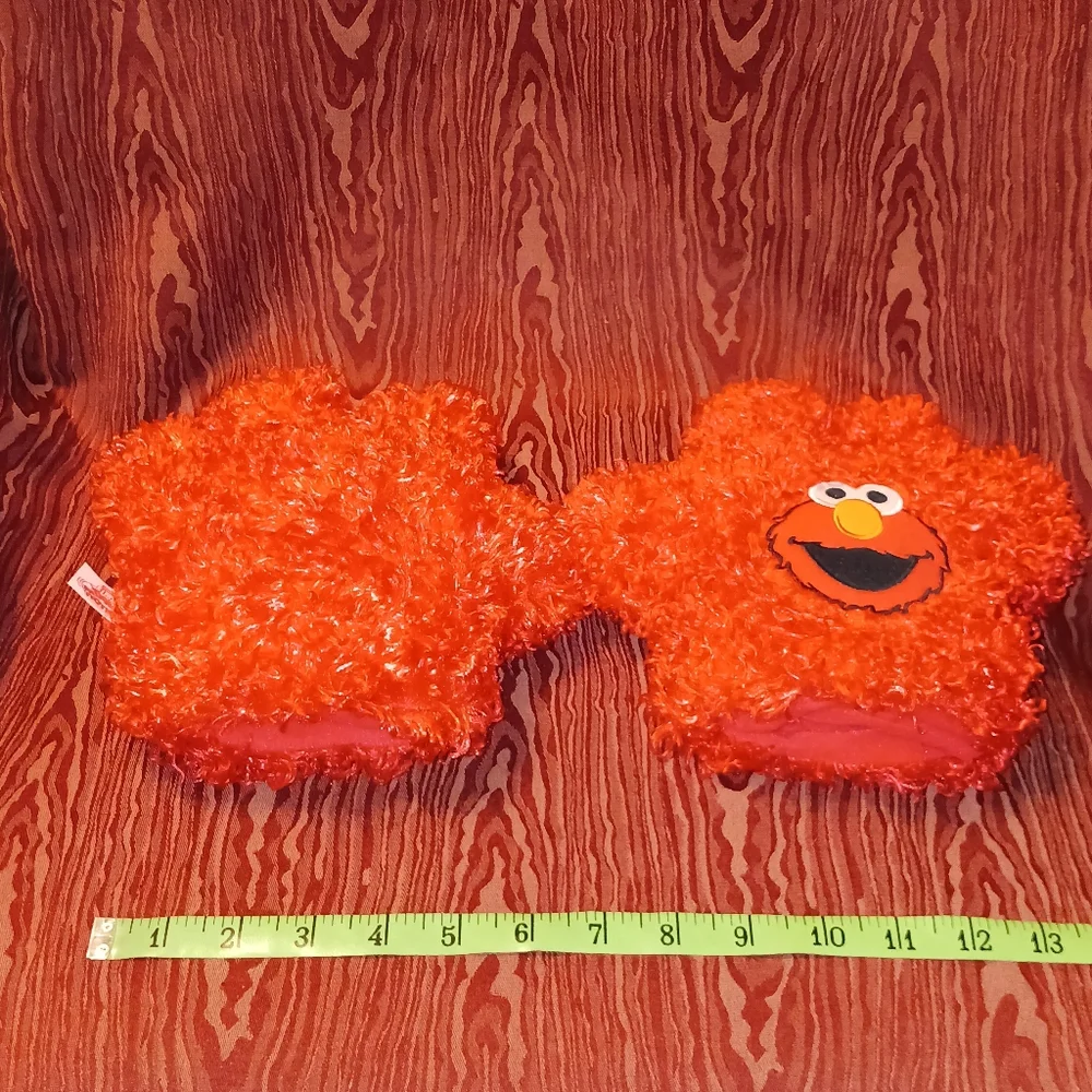 ELMO Sesame Street Red Fuzzy Character Mittens Hands for Kids